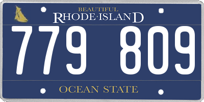 RI license plate 779809