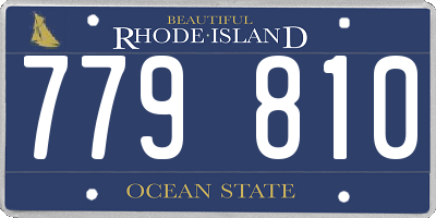 RI license plate 779810