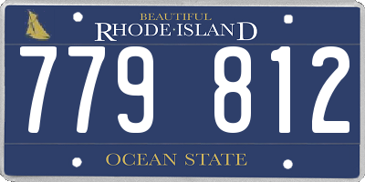 RI license plate 779812