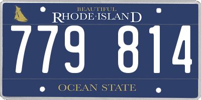 RI license plate 779814