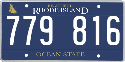 RI license plate 779816