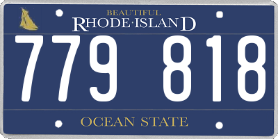 RI license plate 779818