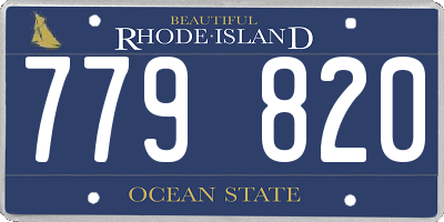 RI license plate 779820