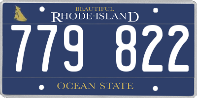 RI license plate 779822