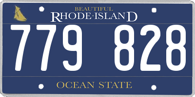 RI license plate 779828
