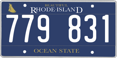RI license plate 779831