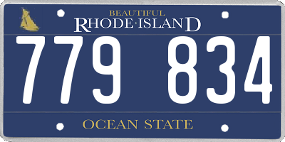 RI license plate 779834