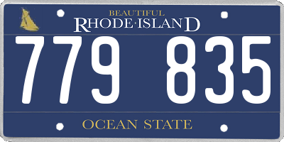 RI license plate 779835