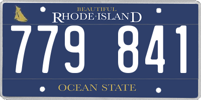 RI license plate 779841