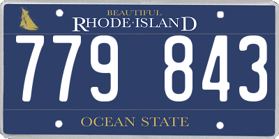 RI license plate 779843