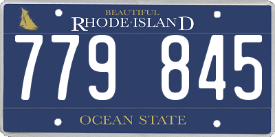 RI license plate 779845