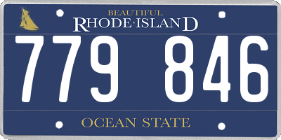 RI license plate 779846