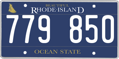 RI license plate 779850