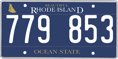 RI license plate 779853