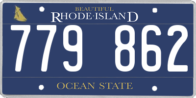 RI license plate 779862