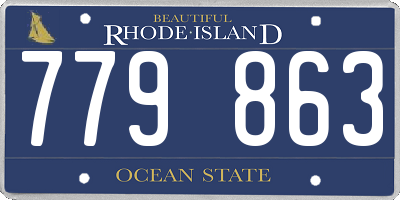 RI license plate 779863