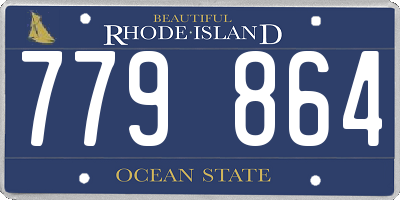 RI license plate 779864