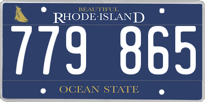 RI license plate 779865