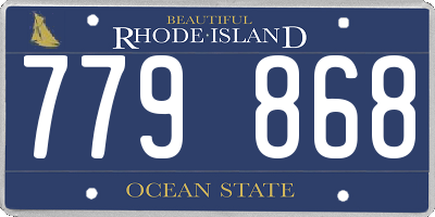 RI license plate 779868