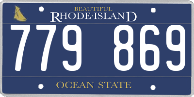 RI license plate 779869