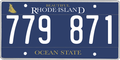 RI license plate 779871