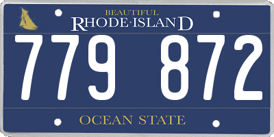 RI license plate 779872