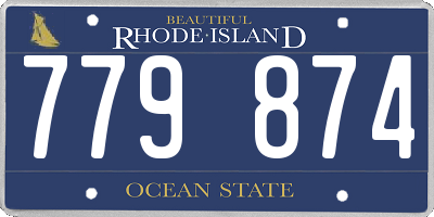 RI license plate 779874