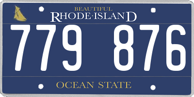 RI license plate 779876