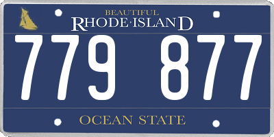 RI license plate 779877