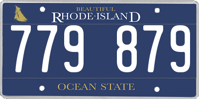 RI license plate 779879