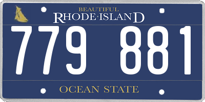 RI license plate 779881