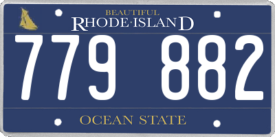 RI license plate 779882