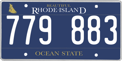 RI license plate 779883