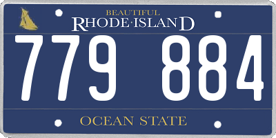 RI license plate 779884