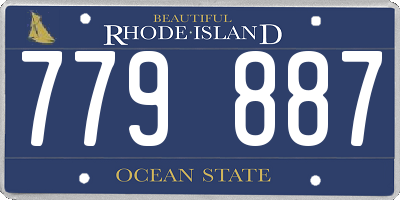 RI license plate 779887