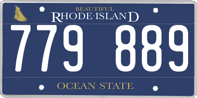 RI license plate 779889