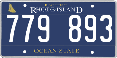 RI license plate 779893