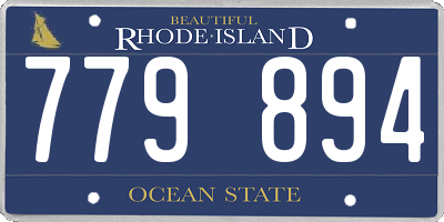 RI license plate 779894