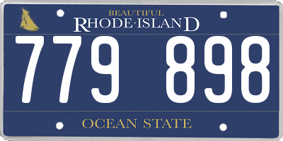 RI license plate 779898
