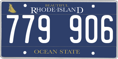 RI license plate 779906
