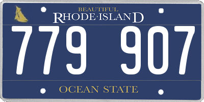 RI license plate 779907