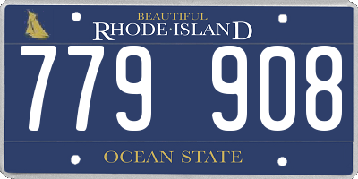 RI license plate 779908