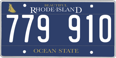 RI license plate 779910