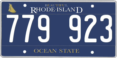 RI license plate 779923