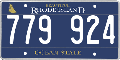 RI license plate 779924