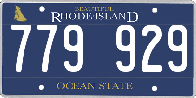 RI license plate 779929