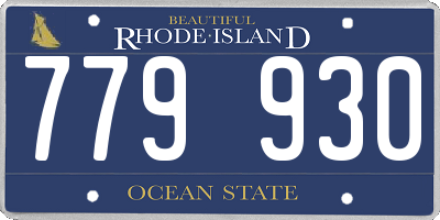 RI license plate 779930