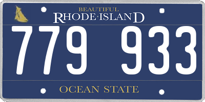 RI license plate 779933
