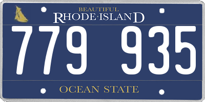 RI license plate 779935
