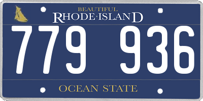 RI license plate 779936